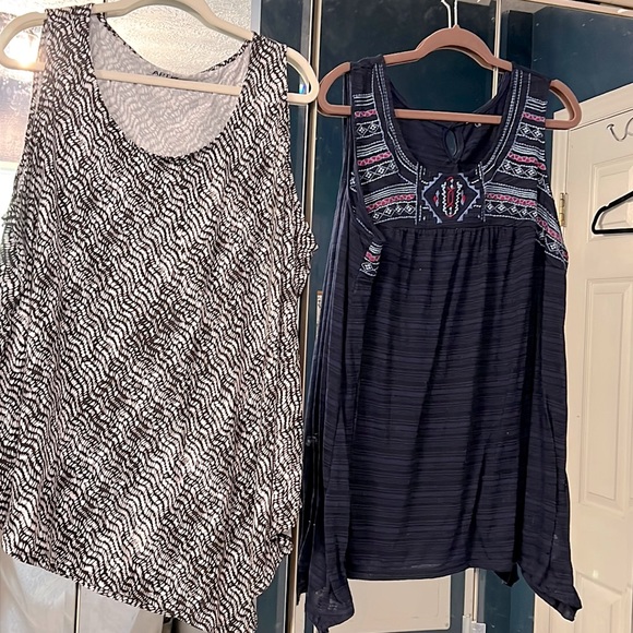 Apt. 9 Tops - Lot of 2‼️ Apt 9 Sleeveless Tops/Coverups-Size 3X